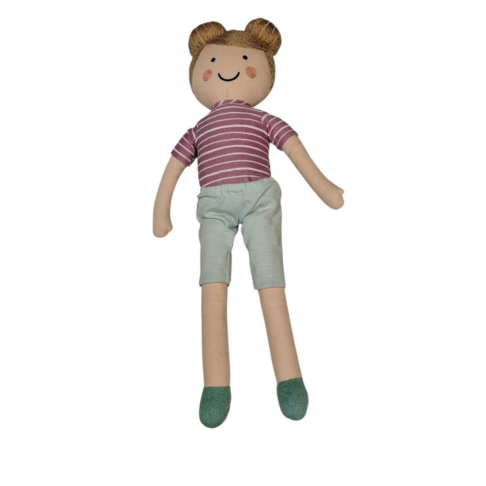 Pillowfort Kids Decorative Pillow Pal Doll Soft Plush 20" Girl Purple Stripe